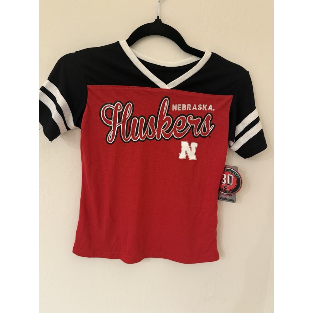 Girls Nebraska Huskies V- Neck Shirt - Size Large